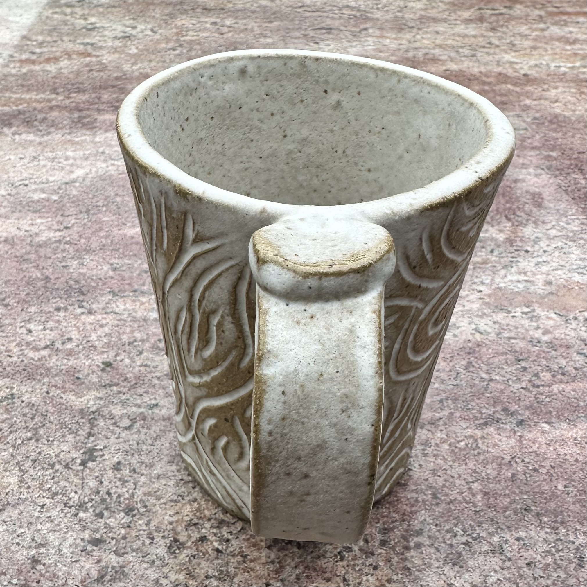 Flared Hand-carved Mug - Image 2