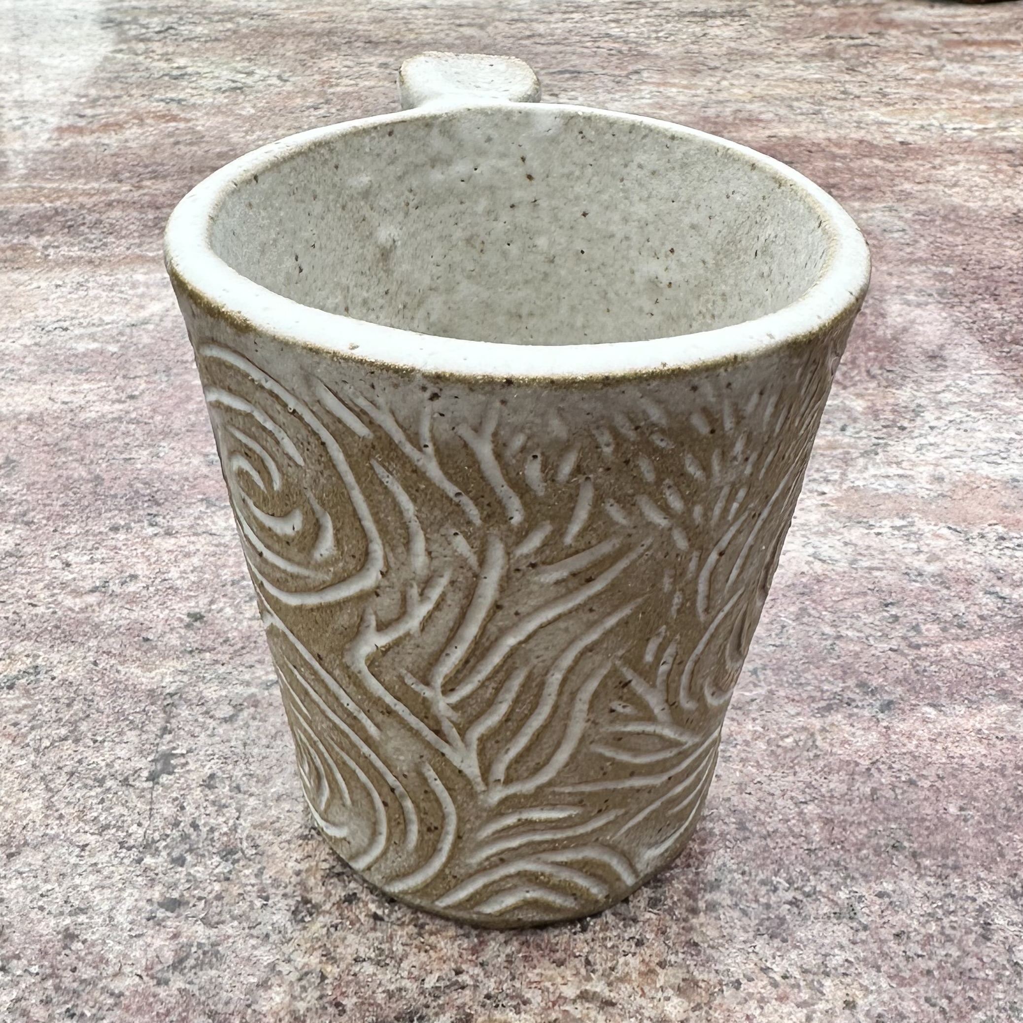 Flared Hand-carved Mug - Image 4